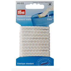 Standard-Elastic 5 mm weiß - 3 m-Karte - Prym