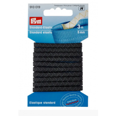 Standard-Elastic 5 mm schwarz - 3 m-Karte - Prym