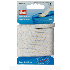 Super-Elastic 7 mm weiß - 10 m-Karte - Prym