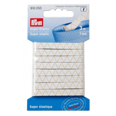 Super-Elastic 7 mm weiß - 3 m-Karte - Prym