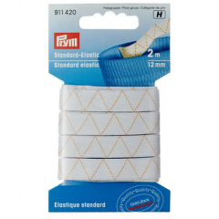 Breit-Elastic 12 mm weiß - 2 m-Karte - Prym