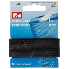 Breit-Elastic 25 mm schwarz - 1 m-Karte - Prym