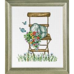 Permin Stickpackung - Stuhl mit Blumen
