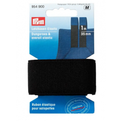 Latzhosen-Elastic 35 mm schwarz - 1 m-Karte - Prym