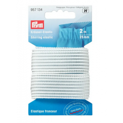 Kräusel-Elastic 25 mm weiß - 2 m-Karte - Prym