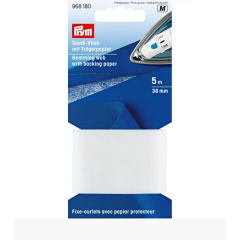 Saum-Vlies zum Einbügeln 30 mm weiß - 5 m-Karte - Prym