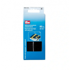 Haftverschlußband (Klettband) 20 mm schwarz - 60 cm-Karte - Prym