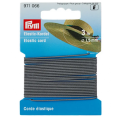 Elastic-Kordel 1,5 mm hellgrau - 3 m-Karte - Prym