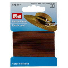 Elastic-Kordel 1,5 mm braun - 3 m-Karte - Prym