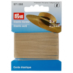 Elastic-Kordel 1,5 mm hellbeige - 3 m-Karte - Prym