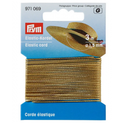 Elastic-Kordel 1,5 mm goldfarbig - 3 m-Karte - Prym
