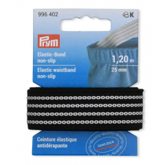 Elastic-Bundband non-slip 25 mm schwarz - 1,2 m-Karte - Prym