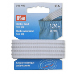 Elastic-Bundband non-slip 25 mm weiß - 1,2 m-Karte - Prym