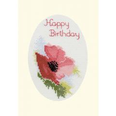 Bothy Threads Stickpackung - Greeting Card - Poppy