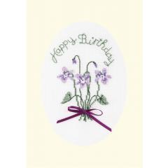 Bothy Threads Stickpackung - Greeting Card - Violets