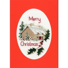 Bothy Threads Stickpackung - Christmas Card - Christmas Cottage