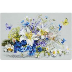 Magic Needle Stickpackung - Lilies and Cornflowers