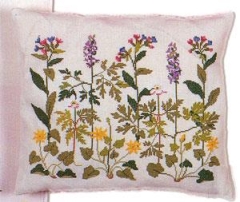 Fremme Stickpackung - Kissen Wildblumen 34x39 cm