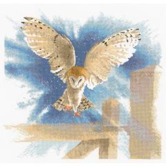 Heritage Crafts Stickpackung - Owl in Flight