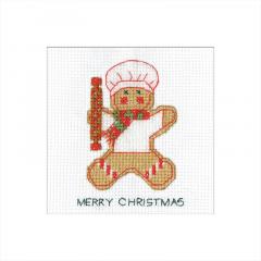 Heritage Crafts Stickpackung - Gingerbread Card - Baker Boy