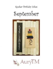 Stickvorlage AuryTM Designs - Quaker Birthday Cakes - September