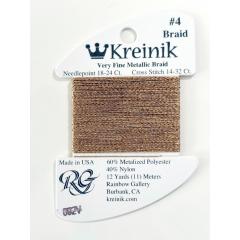 Kreinik Very Fine Braid #4 002V – Vintage Gold