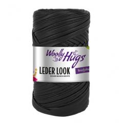 Woolly Hugs Leder Look - black