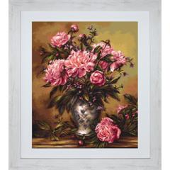 Luca-S Stickpackung Gobelinpackung - Vase of Peonies