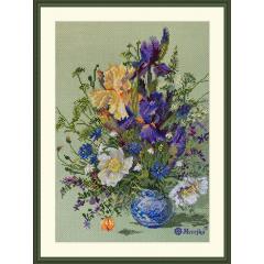 Merejka Stickpackung - Irises and Wildflowers