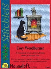 Stickpackung Mouseloft - Cosy Woodburner mit Passepartoutkarte