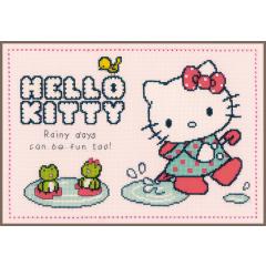Vervaco Stickpackung - Hello Kitty Spaß im Regen