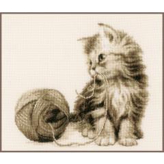 Vervaco Stickpackung - Katze mit Wollknäuel