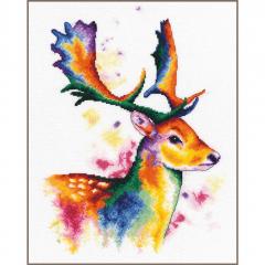 Stickpackung Lanarte - Deer in rainbow colours