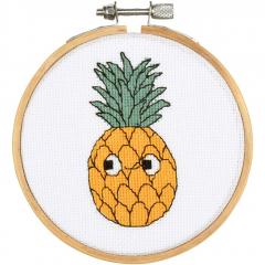 Vervaco Verachtert - Stickbild Eva Mouton Ananas mit Stickring