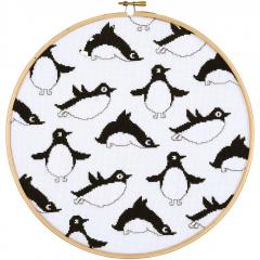 Vervaco Verachtert - Stickbild Eva Mouton Pinguine mit Stickring