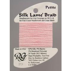 Rainbow Gallery Silk Lame Braid - Baby Pink