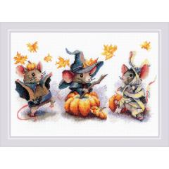 Riolis - Stickbild Spooky Mouse Trio