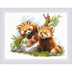 Riolis Stickpackung - Red Panda Cubs