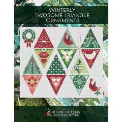 Stickvorlage Robin Pickens INC - Winterly Twosome Triangle Ornaments