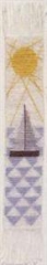 Fremme Stickpackung - Lesezeichen Segelschiff 4x24 cm