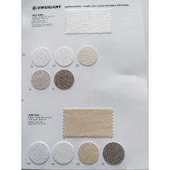 Stoffmusterkarte Zweigart Dublin 25ct und Cork 20ct mit Originalstoffen