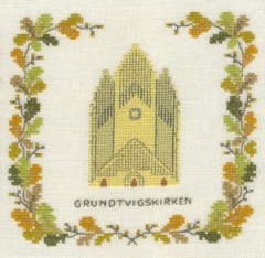 Fremme Stickpackung - Grundtvigs Kirche Kopenhagen 15x15 cm